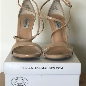 Strappy nude heel